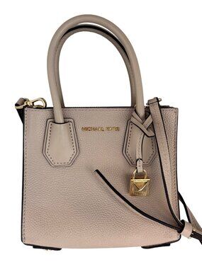 Michael Kors Mini Leather Satchel Beige With Dust Bag & Care Card